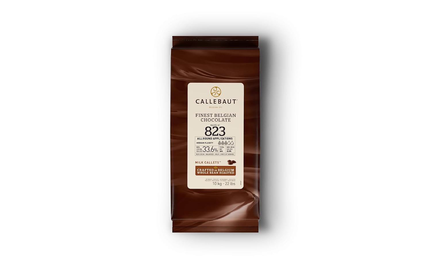 Callebaut Recipe No. 823 Finest Belgian Milk Chocolate Callets 10kg Bag