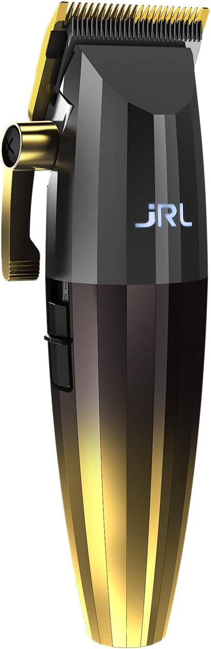 Amazon Series JRL Fresh Fade 2020C-G Clipper - Professional Hair Clippers w/Cool Blade Technology for Men's Grooming - Rechargeable Clippers w/LCD Display and Corrosion Proof (Gold)