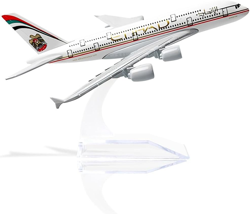 ZPSOSPZ Model Airplane A380 Model Plane 1/400 16cm Diecast Planes Alloy Metal Airbus Aircraft Toy for Collection Display with Stand Gifts for Children Aviation Enthusiast Table Decoration (C)