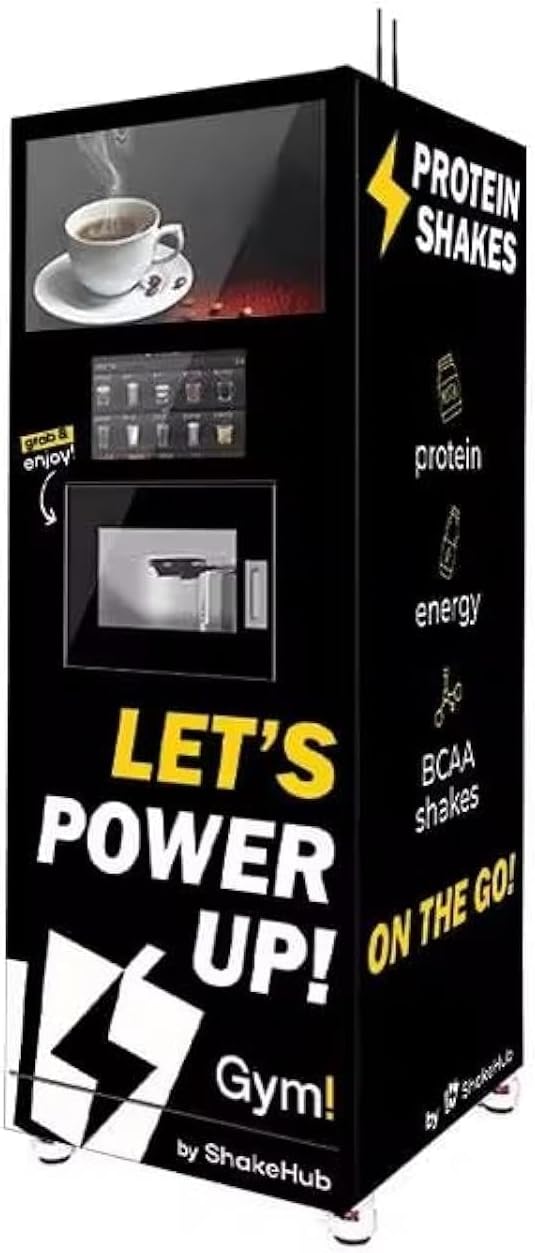 Fully Automated Protein Shake Vending Robot Gym Coffee Making Machine Touch Screen for place order for shake or coffee 20 Flavours can Customized 24H
