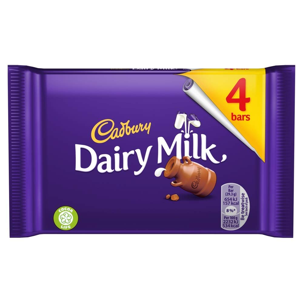 Cadbury Dairy Milk 4pk 117.2g
