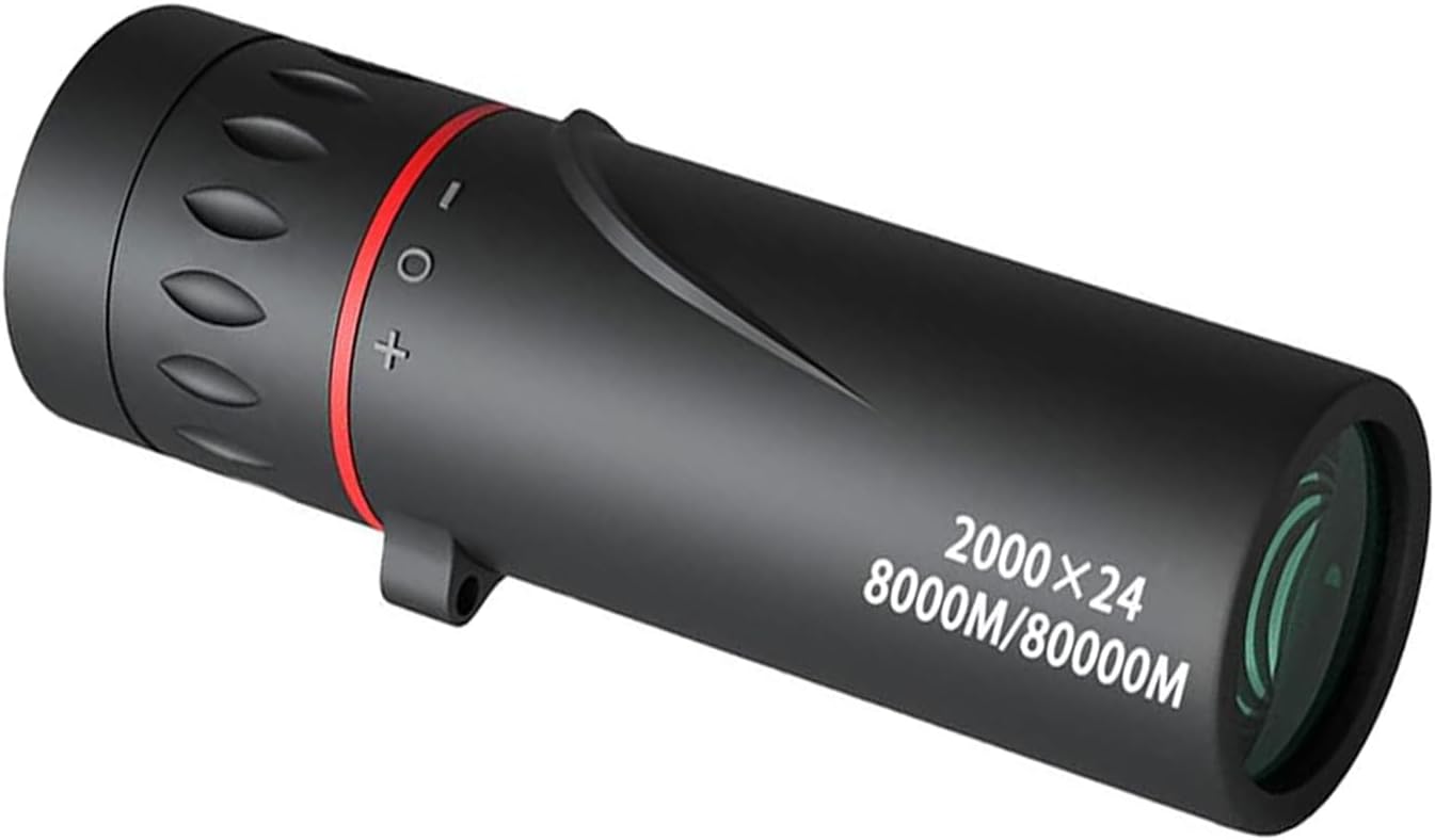 Mini Telescope for Adults,2000X24 Monocular Focus Optics Telescopes onocular Power Monocula,Waterproof Mini Monocular Telescope 8000M/80000M for Sporting Events,Concerts,Camping,Scope,Travelling,Black
