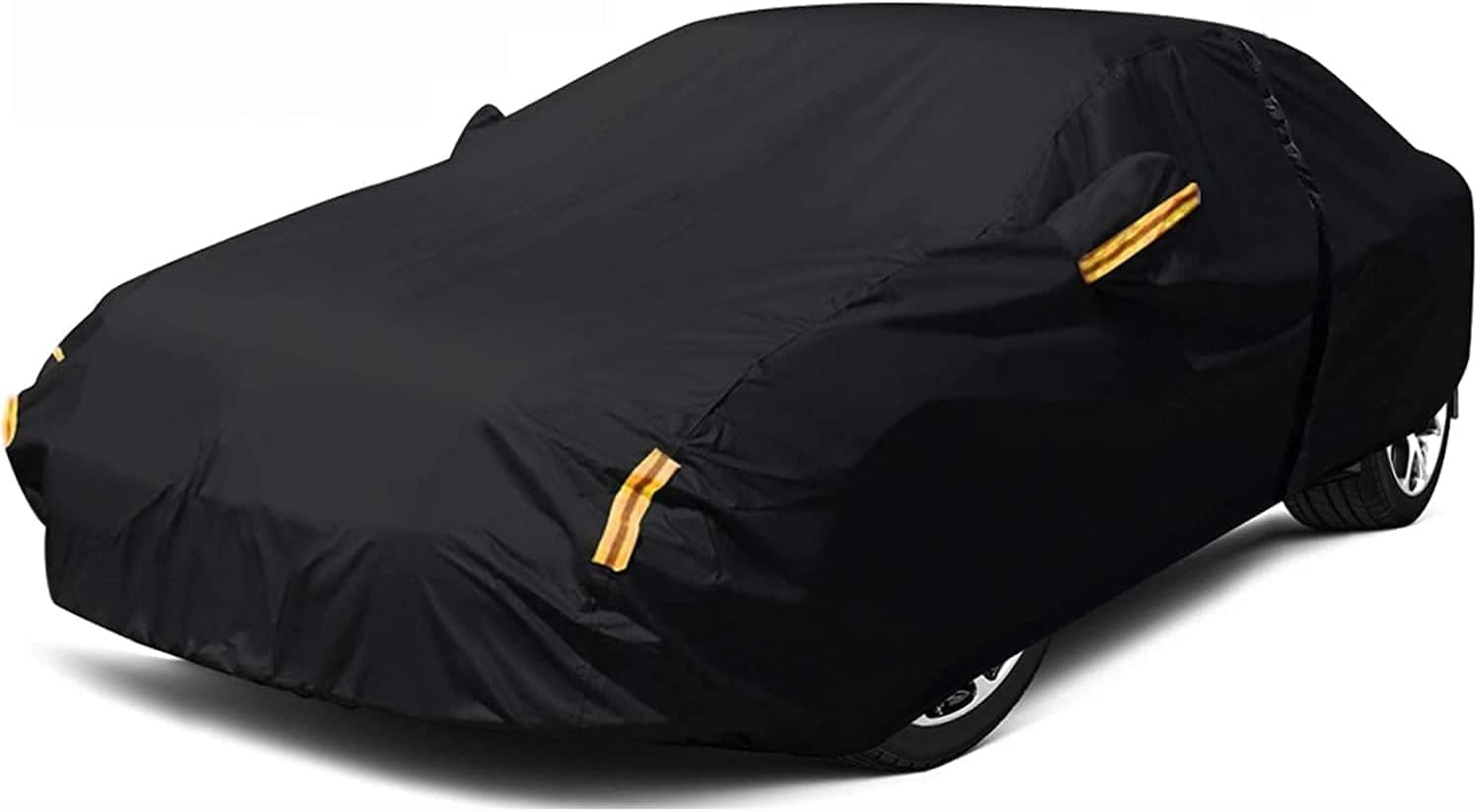 NEVERLAND Sedan Car Cover Waterproof Heavy Duty All Weather Protection Snow Anti-UV Windproof Outdoor Full Car Cover Fit for Automobiles BMW/Mercedes-Benz/Honda(for Car Size:183''L x 70''W x 59''H)