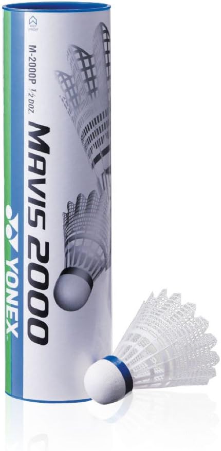 YONEX Mavis 2000 Badminton Shuttlecocks 'tube of 6', 78-Medium-Blue