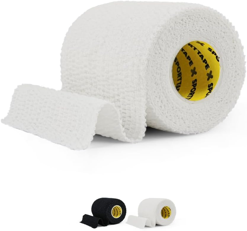 SPORTTAPE EAB Tape | 7.5cm x 4.5m - White - Tearable Elastic Adhesive Bandage | Rugby Lifting Tape, Tear Light Strapping Tape for Medical, Lifting Blocks, Knee Strapping, Elbow & Wrist - Single Roll