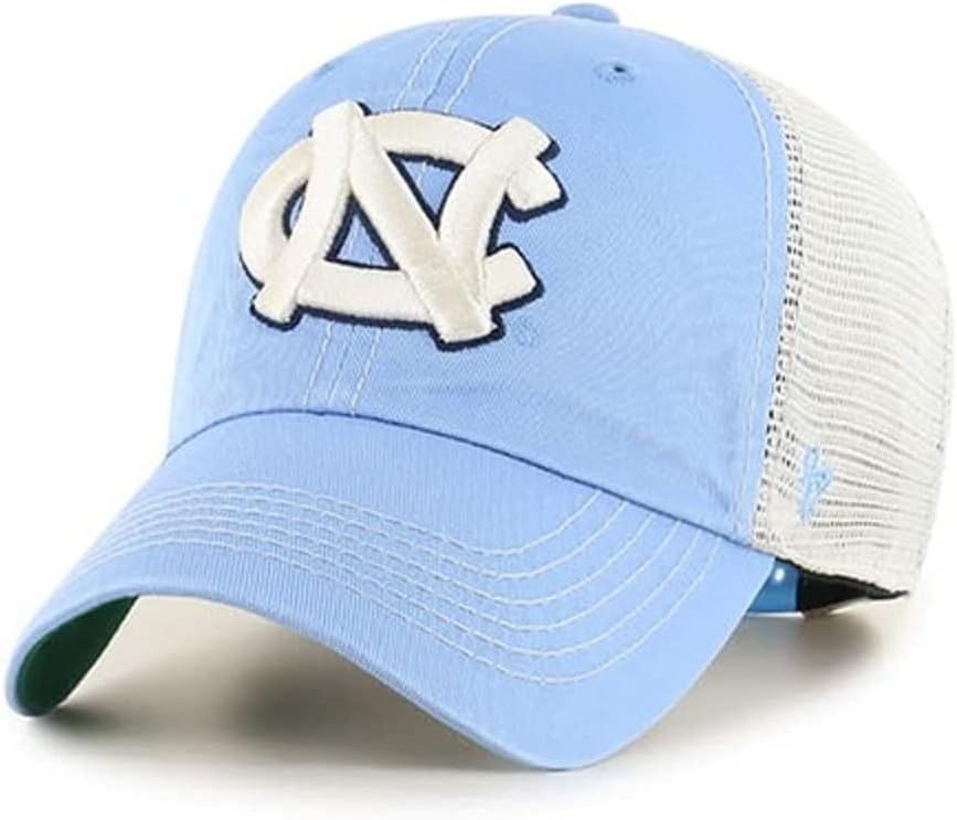 '47 NCAA Trawler Team Color Mesh Trucker Clean Up Adjustable Hat, Adult One Size Fits All (North Carolina Tar Heels Blue)