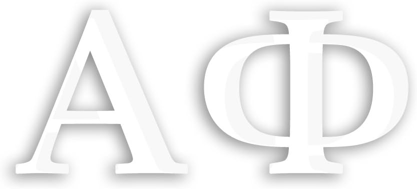 Officially Licensed Alpha Phi 7" x 3" Window Decal - White