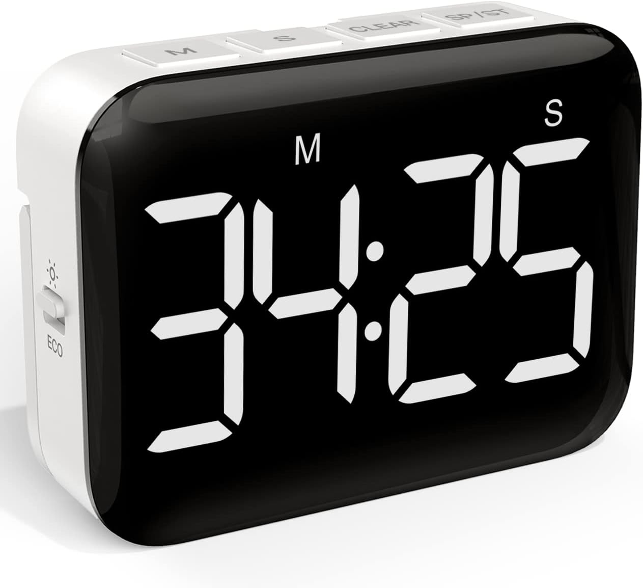 NOKLEAD Digital Kitchen Cooking Timer - Magnetic Countdown Count Up Timer with Large LED Display Loud Volume and 2 Brightness, Easy to Use for Kids Teachers and Seniors (3 AAA Batteries Included)