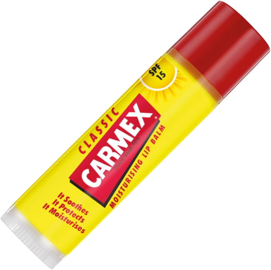 Carmex Classic Lip Balm Stick | Prevents Dryness | Hydrating Lip Care with Cooling Relief for Hot, Sunny Days (4.25g)