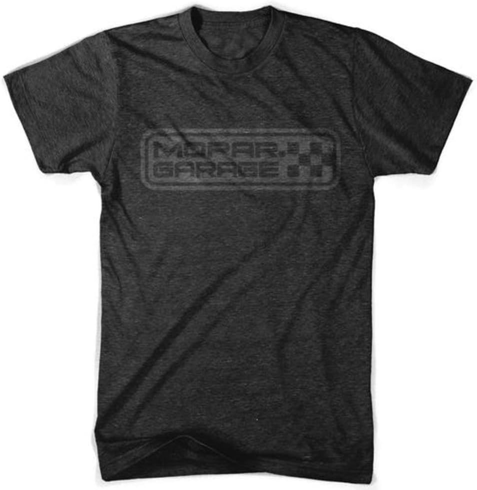 Detroit Shirt Company Men's Mopar Garage T-Shirt (Heather Black)