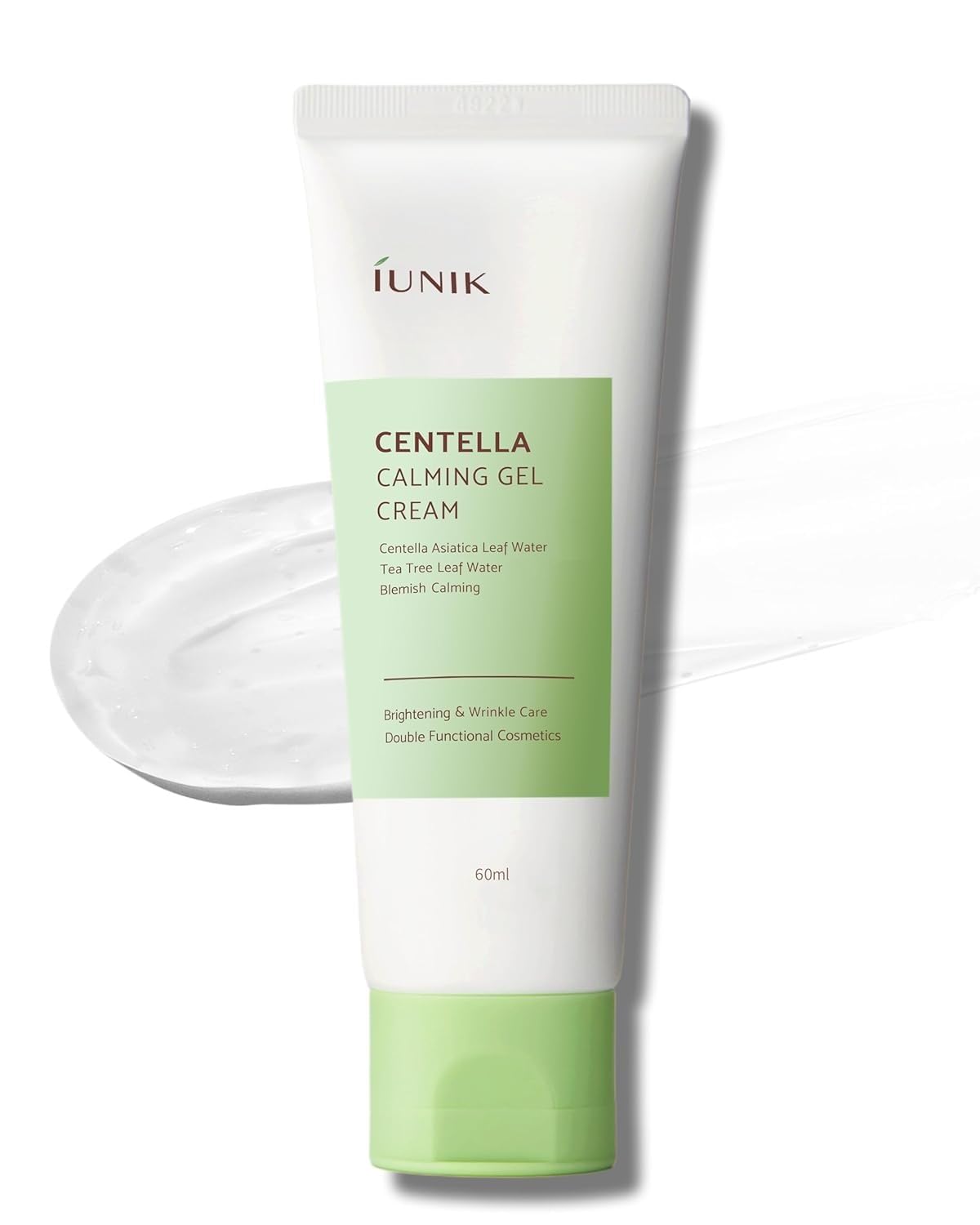 IUNIK Centella Calming Gel Cream Vegan Non-Sticky Moisturizing Blemish Care w/Centella Asiatica Tea Tree Soothes Acne Rosacea Oily & Sensitive Skin Korean Skincare