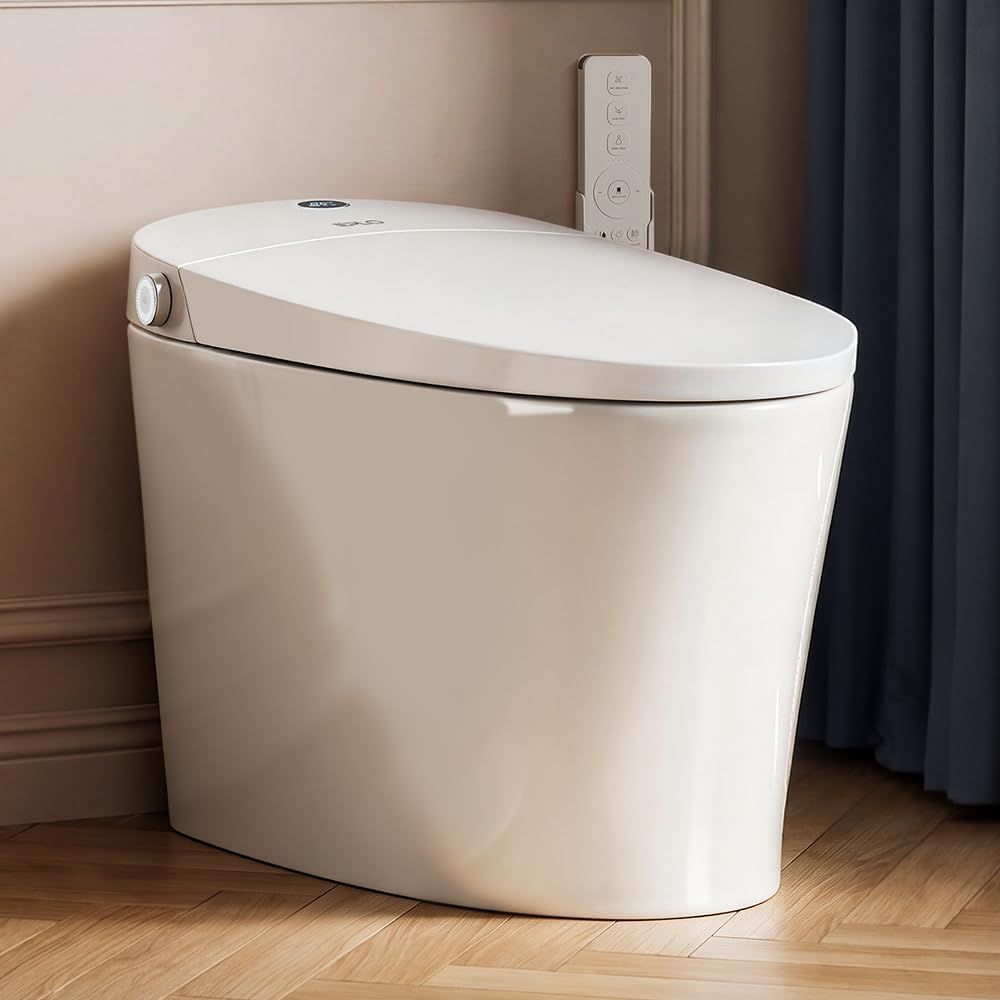 EPLO Smart Toilet,One Piece Bidet with Foam Shield,Auto Flush E16