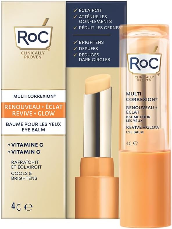 RoC Multi Correxion Revive + Glow Eye Balm | With Vitamin C, For Dark Circles & Puffy Eyes | 4 g