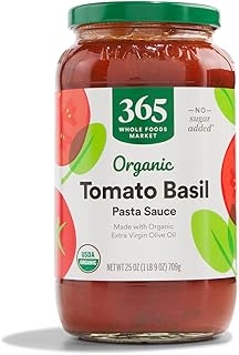 365 by Whole Foods Market, Organic Tomato Basil Pasta Sauce, 25 Ounce