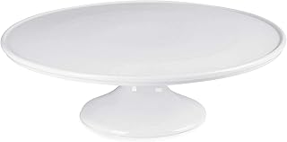 Sweese 12-Inch Porcelain Cake Stand, Round Dessert Stand, White Cupcake Stand for Parties