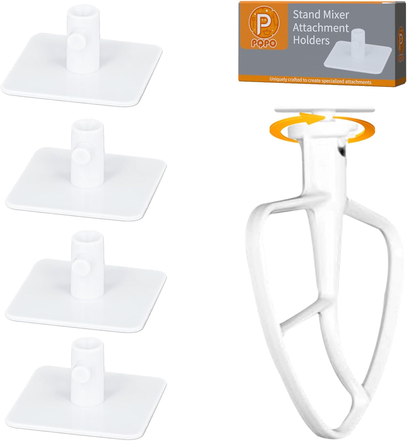 Stand Mixer Attachment Holders Compatible with Kitchenaid Mixer Accessories (White)