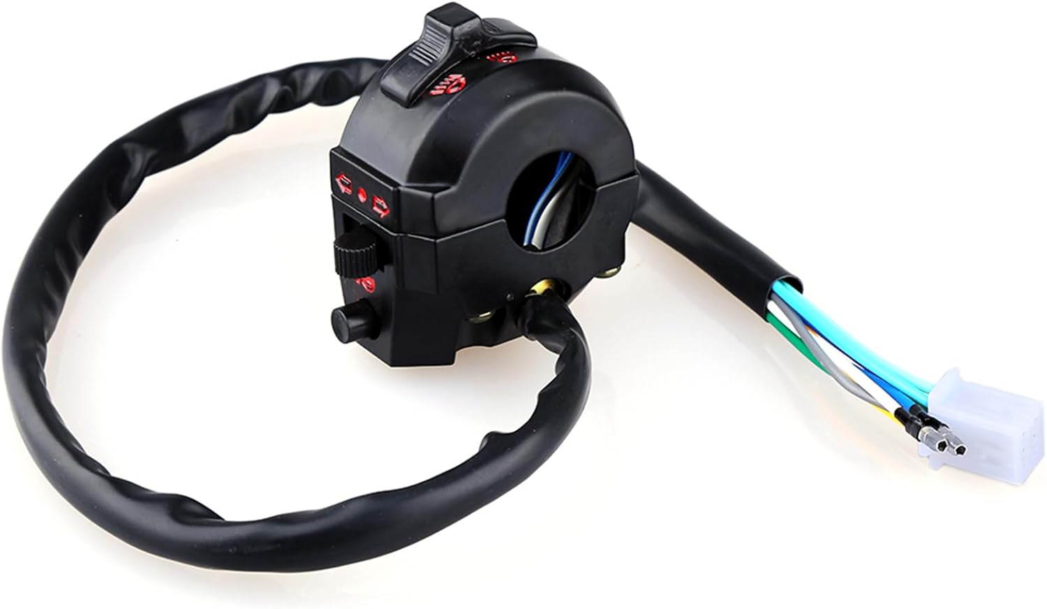 Eacam 7/8 Inch Left Switch, Horn, Hi/Lo Beam Black,Water and Weather Proof Guaranteed,Universal Switch for 7/8in Handlebars,Fit for for Suzuki/ / /, High Quality and Long Life Spam