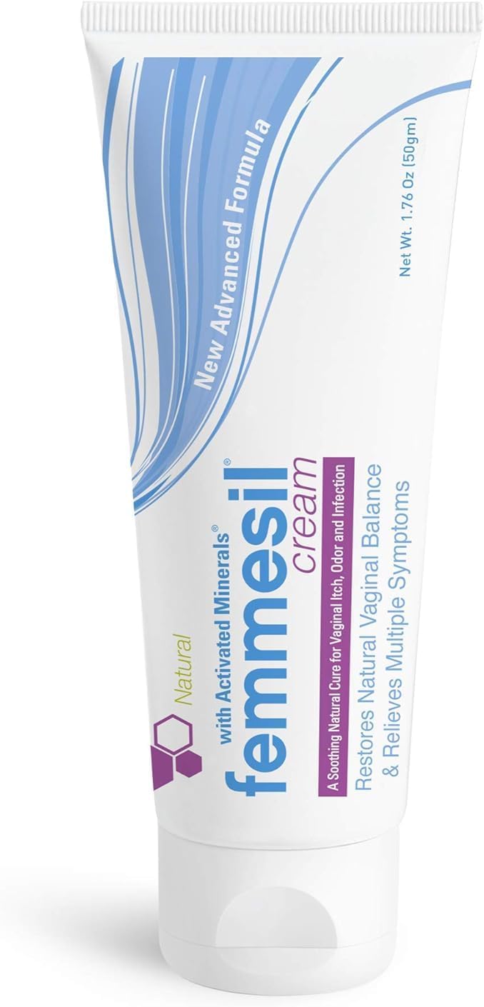 Femmesil Feminine Care Vaginal Health Antifungal Cream for Relief from Yeast Infection, Itch & Irritation, Vaginal Cream for Women, 1.7oz Tube