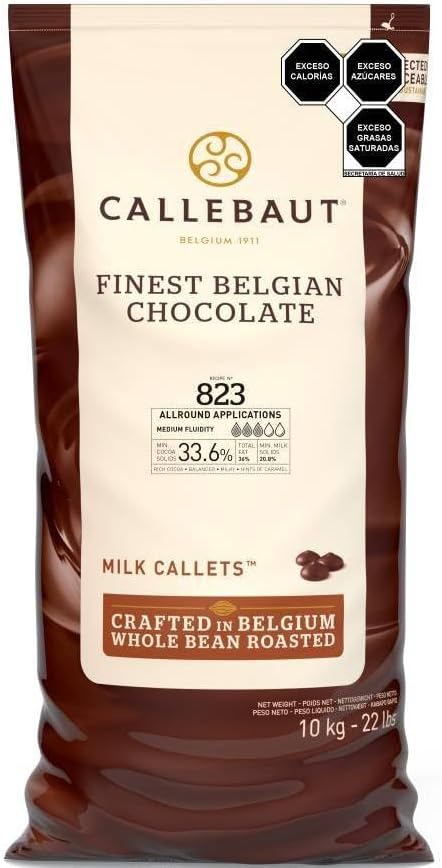 Callebaut 823 Finest Milk Chocolate Couverture Callets 33.6% Cocoa 10kg