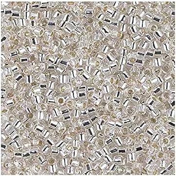 Bohemia Crystal Valley 5 g Miyuki Delica Rocailles Seed Beads 11/0, Silver, 1.6 mm, Glass, Round, 0.18 oz, 1 piece