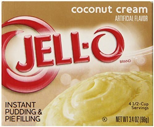 Jell-O Instant Pudding and Pie Filling, Coconut Cream, 3.4-Ounce Boxes (Pack of 6)) by Jell-O