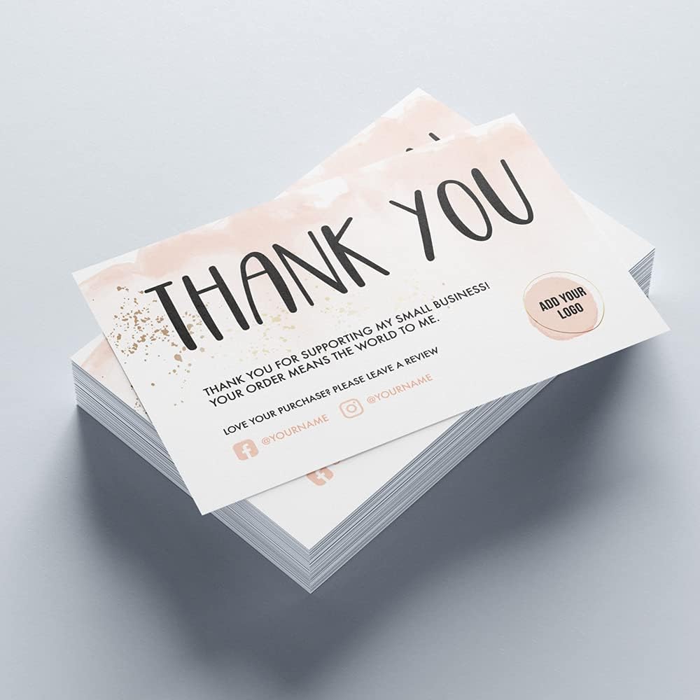Thank You for Your Order Purchase Cards Personalised, Supporting My Small Business