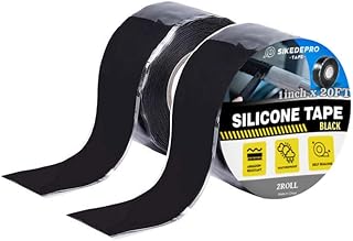 Seal Self Fusing Silicone Tape, 2 Rolls 1inx10' Weatherproof Pipe Repair Tape, Heavy Duty and Leak Proof Rubber Pipe Tape，Flex Seal Tape for Emergency Pipeline Repair/Cable Bandage/（Black）