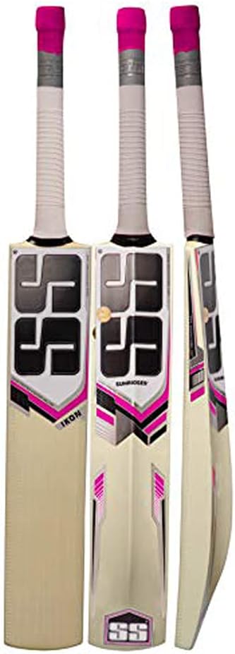SS Ikon Cricket Bat For Mens and Boys (Beige, Size -2) | Material: Kashmir Willow | Lightweight | Free Cover | Ready to play | For Intermediate Player | Ideal For Leather Ball