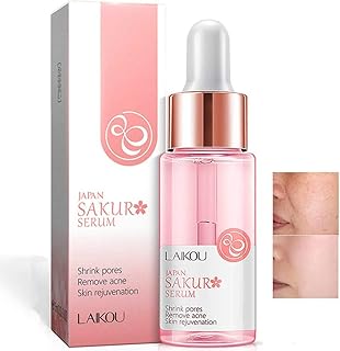 AKARY Sakura Face Fluid Essence Moisturizing Skin Shining Cherry Blossom Hyaluronic Acid Serum Essence Shrink Pores Tightening Skin Face Solution (17ml)