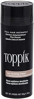 Toppik Hair Building Fibers, White, 55g | Fill In Fine or Thinning Hair | Instantly Thicker, Fuller Looking Hair | 9 Shades for Men Women