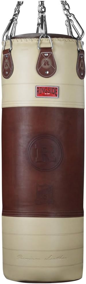 Ringside Heritage 90 lb Genuine Leather Heavy Bag for Boxing MMA Muay Thai