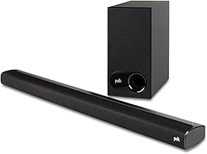 Polk Audio Signa S2 Sound Bar & Wireless Subwoofer – Exclusive VoiceAdjust Technology, Ultra-Slim Design, Works with 4K & HD TVs, HDMI & Optical, Bluetooth, Wireless Streaming