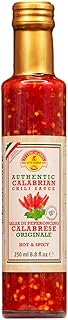 Chunky Calabrian Hot Sauce, Heat Scale: Medium/Hot, Made with Calabrian Chili Peppers, Real Ingredients, 250ml (8.8 fl oz), Great on Chicken Wings, Pizza, Pasta, or as a substitute for your favorite condiment, TuttoCalabria