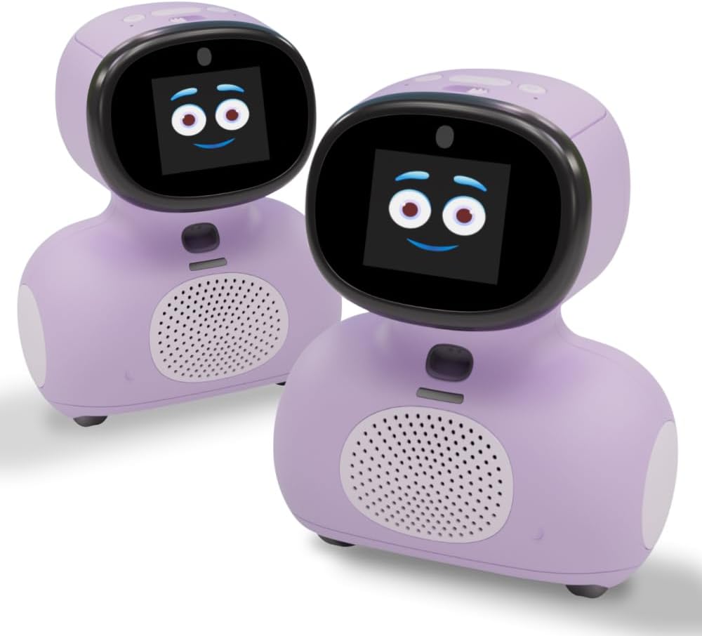 MIKO Mini Twin Pack (Purple) Max 1 Year : AI-Enhanced Intelligent Robot Designed for Children| Fosters STEM Learning & Education| Ideal Gift for Boys & Girls of Ages 5-12