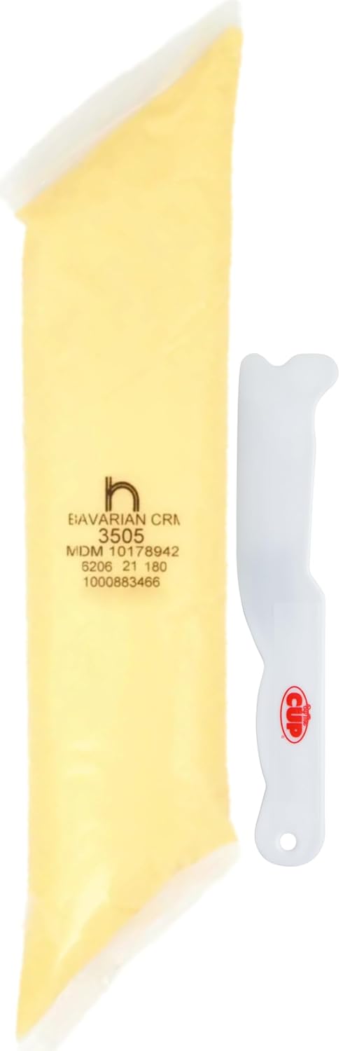 By The Cup Bavarian Cream Pie & Pastry Filling, 2 Pound with Spatula Knife