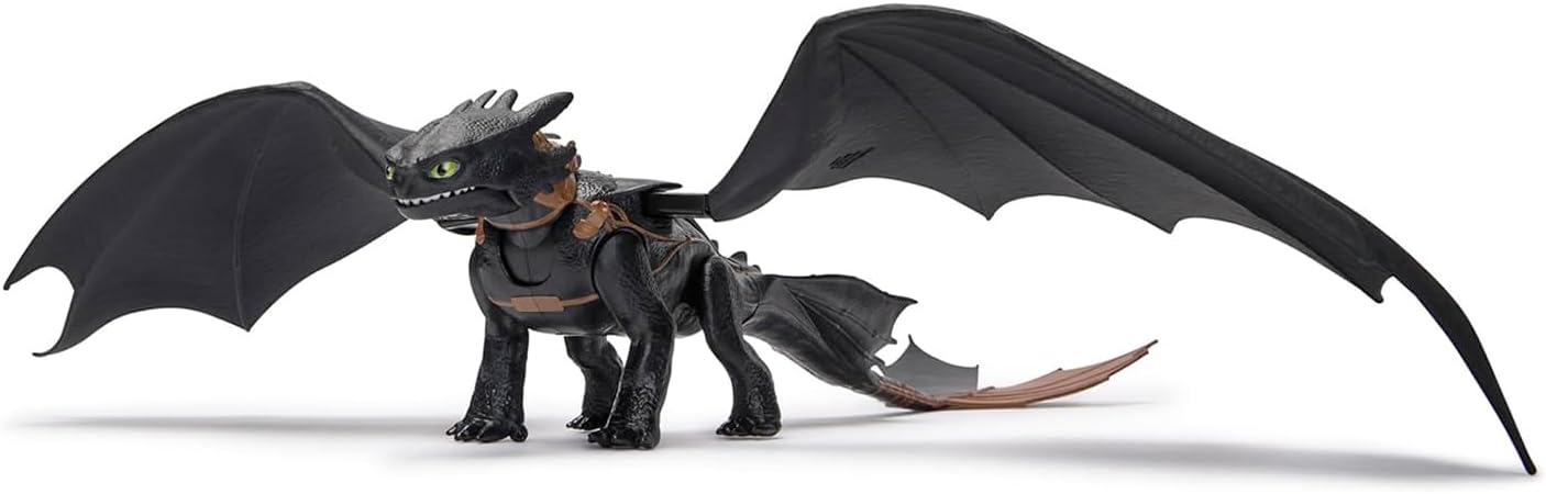 Dreamworks Dragons, How to Train Your Dragon, Ultimate Plasma Blast Toothless, 25” Wings with Lights & Sounds Action Figure, Kids Toys for Boys Ages 4 and up
