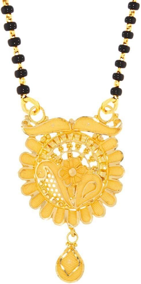 22K/18K Real Certified Fine Yellow Gold Beauteous Mangalsutra Pendant