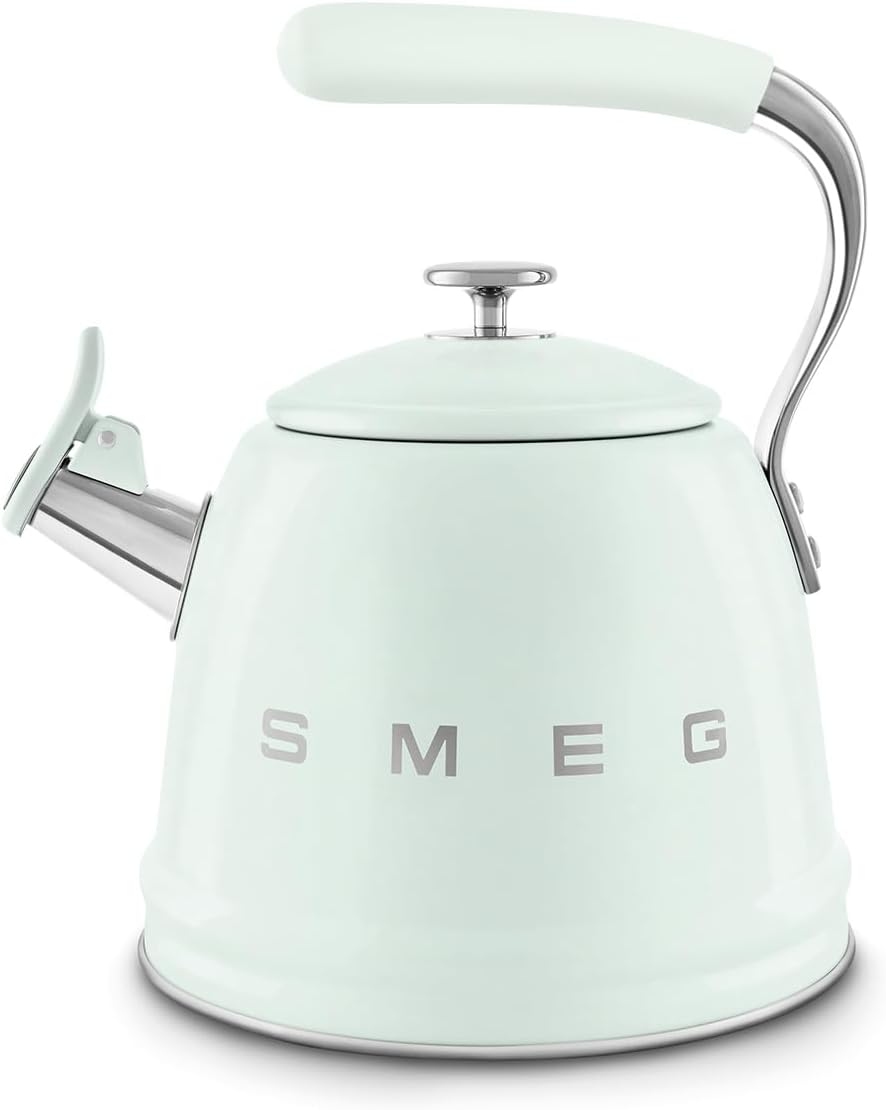 SMEG Retro Stovetop Whistling Kettle – 2.4Q (Pastel Green)