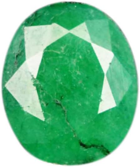 GEMHUB Gemstone For Jewelry Making 5.20 Carat Colombian Egl Certified Natural Green Emerald Oval Cut Loose Gemstone Jewelry For Women