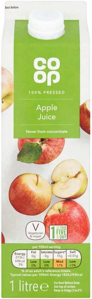 Co-op 100% Pressed Apple Juice, 1L
