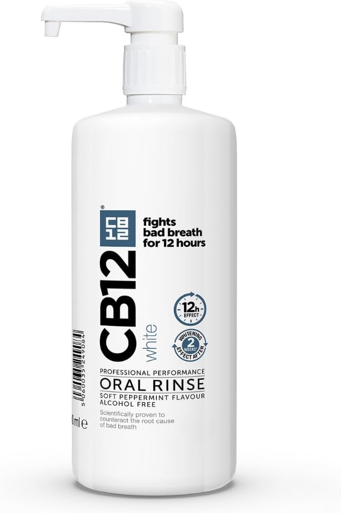 CB12 Whitening Mouthwash Alcohol Free for 12H Bad Breath Treatment 1 Litre