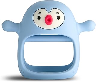 Smily Mia Breastfed Baby Pacifiers, Baby TeethingToys for 0-6Months, Baby Teethers for 3-6Months, Hand Teether For Infants, Baby Essentials&Baby Registry for New Born, Baby Must Need Items, light blue