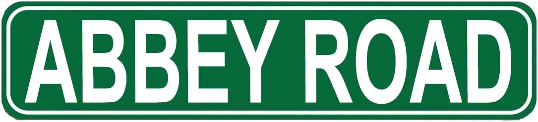 Abbey Road Street Sign, Quality Metal Sign, Novelty Sign for Door Name Plate Plaque Home Patio Garden Bar Farm House Garage Wall Decor Tin Sign 16 x 4 Inch