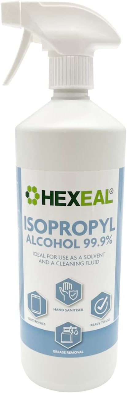 Hexeal IPA 99.9% | 1L Spray | Lab Grade | Isopropyl Alcohol | Isopropanol 99.9%
