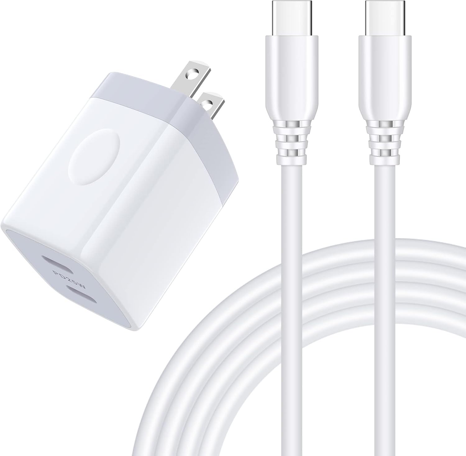 Super Fast Charger Fast Charging Cable Compatible for Samsung Galaxy S25 Edge A54 A14 5G A13 A24 A15 A16 S24 S23 A03s A53 S22 S21 S20,25W Wall Plug Android Phone Block Adapter,6FT 60W Type C to C Cord