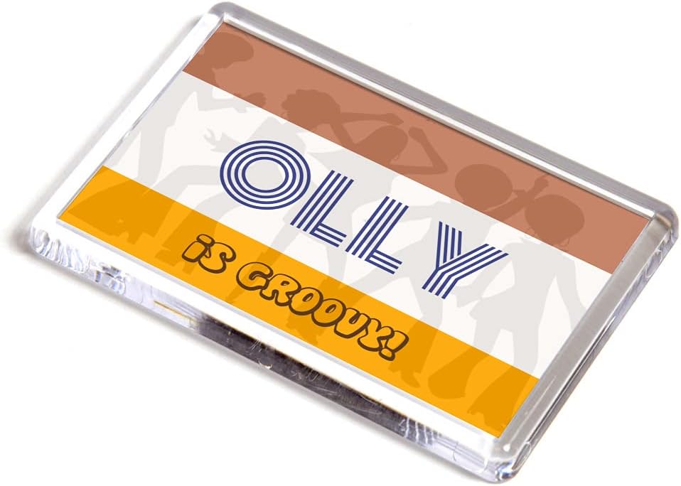 FRIDGE MAGNET - Olly is Groovy! - Boy's Name Gift