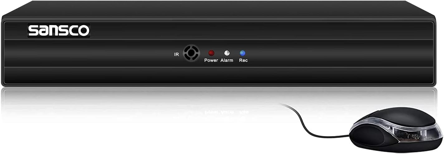 SANSCO 8 Channel CCTV Surveillance DVR 5MP Lite Security Digital Video Recorder for AHD/CVI/TVI/IP/CVBS(Analog) Cameras, Email & APP Alert, Motion Detection, No Hard Drive