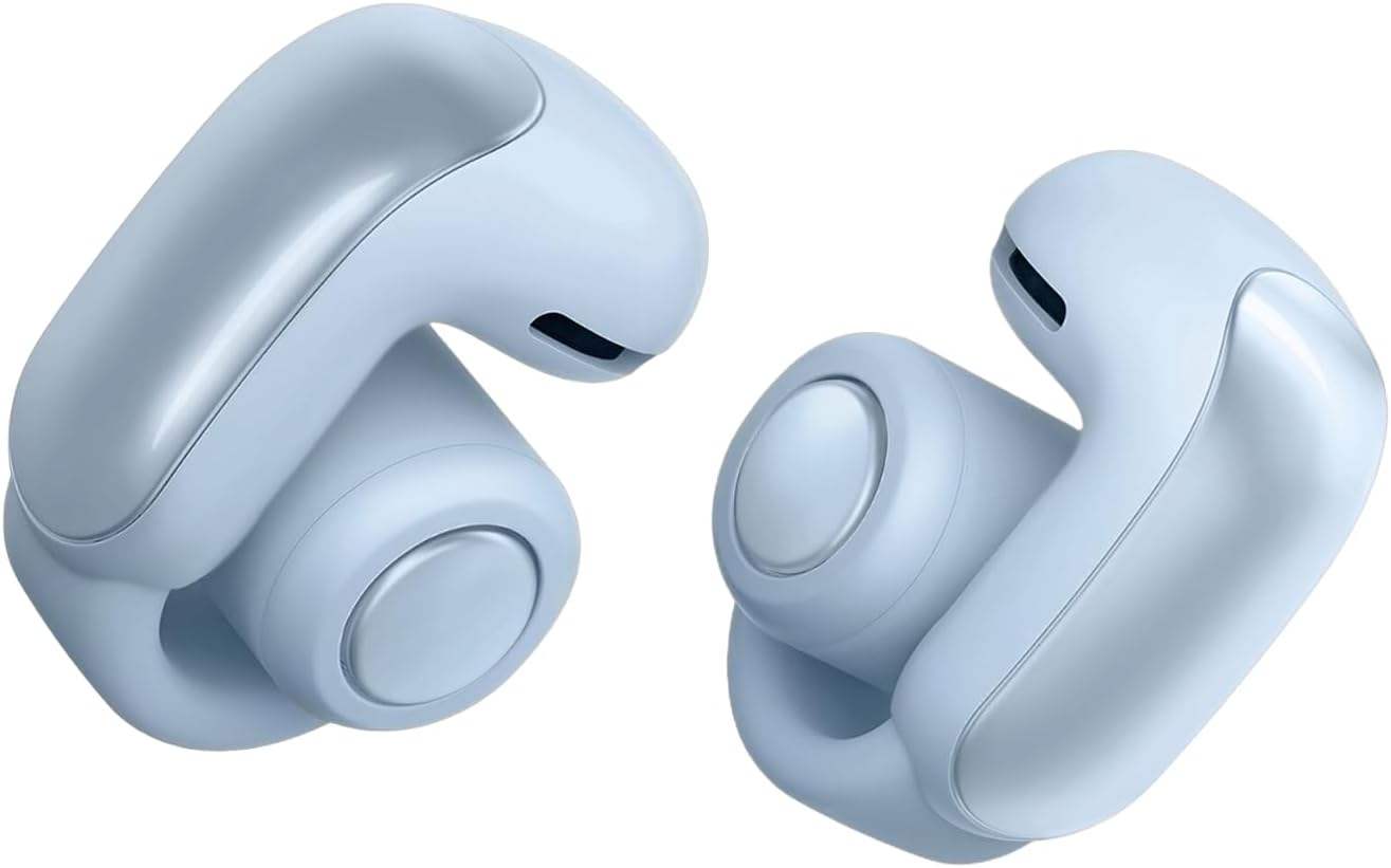 Bose Ultra Open Bluetooth Earbuds with OpenAudio Technology, Open Ear Wireless Earbuds, Up to 48 Hours of Battery Life, Moonstone Blue - Limited Edition
