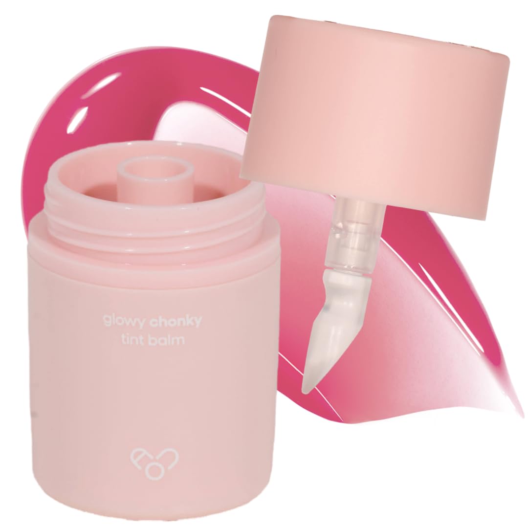 AOU GLOWY CHONKY TINT BALM 07 bubble Balm with Built-in Silicone Applicator - Mess-Free, Hygienic Design, Natural Gloss, Instant Hydration for Chapped Lips 0.12Oz