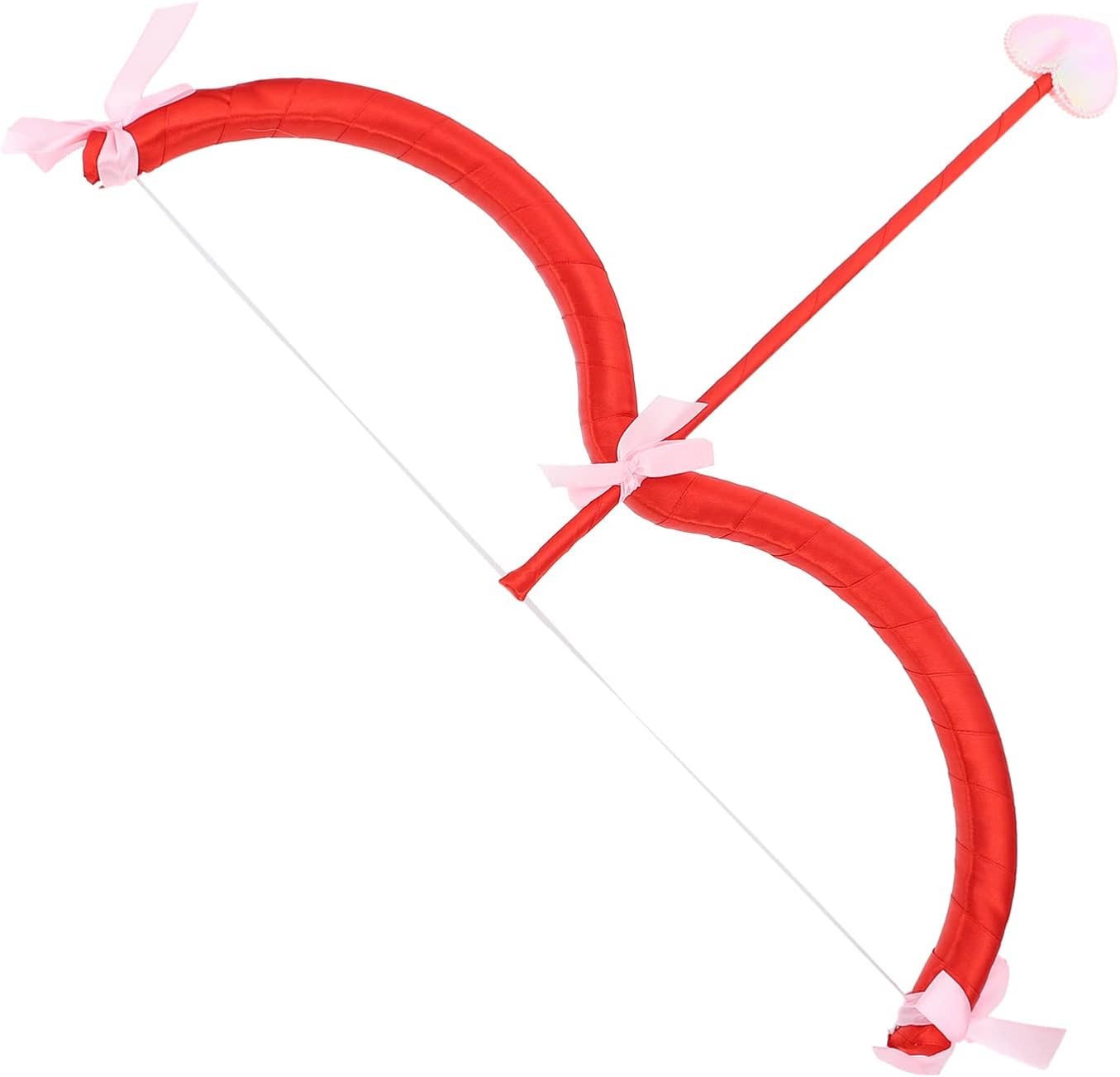 NUOBESTY 1 Set Cupid Bow and Set Kids Archery Toy Cupid Costume Photo Prop Valentines Cupid Costumes Accessory